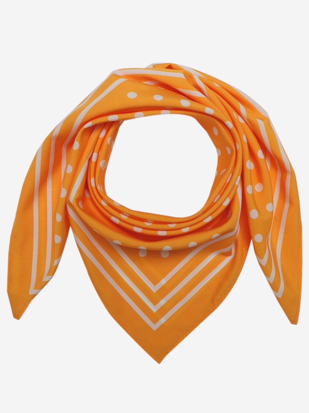 

Beau Design Women Yellow & White Printed Scarf