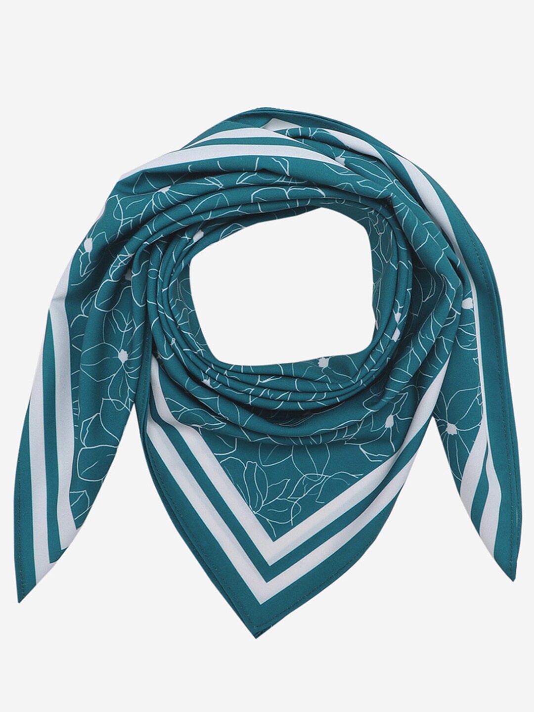 

Beau Design Women Blue & White Printed Scarf