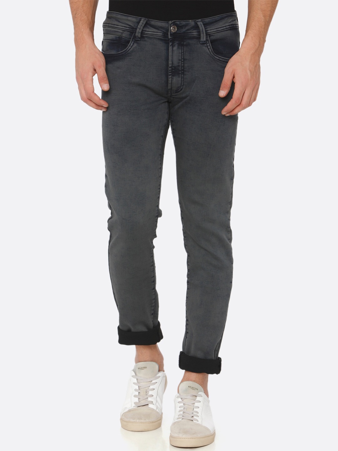 

Rex Straut Jeans Men Olive Green Comfort Slim Fit Stretchable Jeans