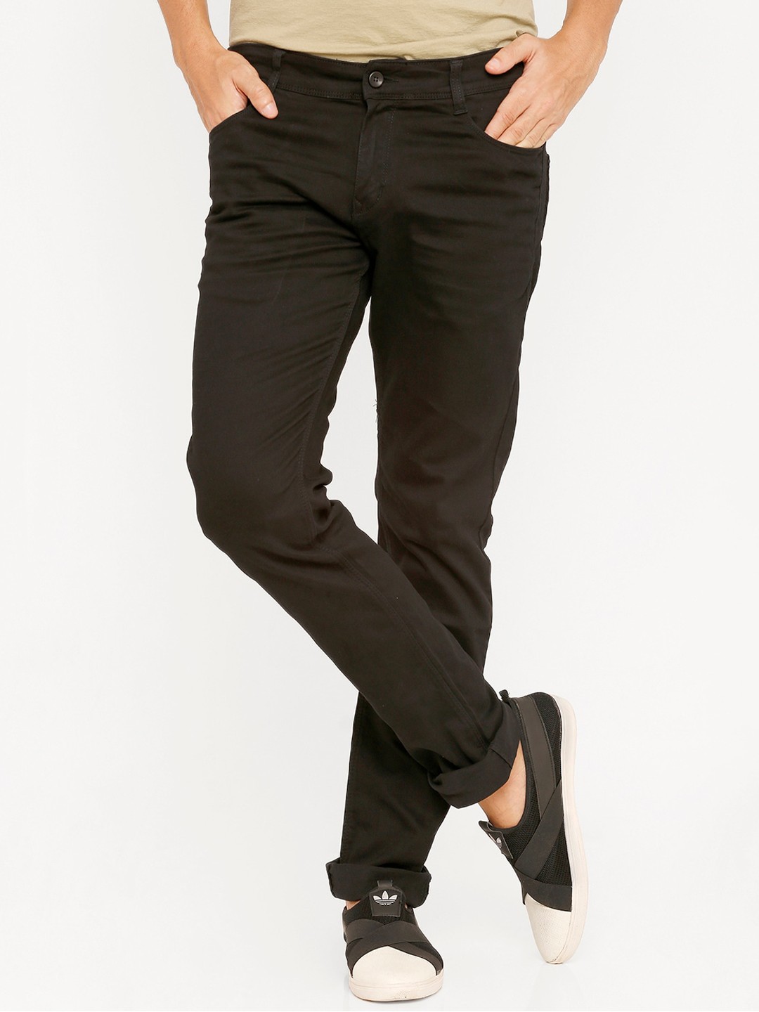 

Rex Straut Jeans Men Black Comfort Slim Fit Stretchable Jeans