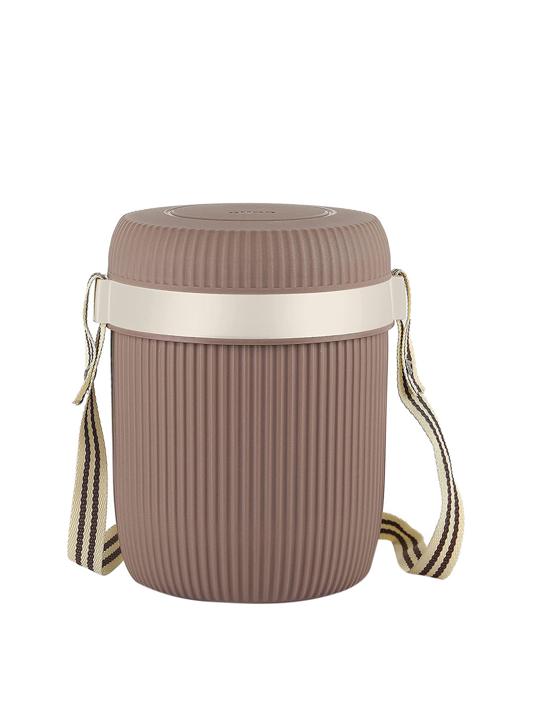 

Cello Wow Set of 2 Brown Inner Steel Outer Plastic Insulated Lunch Box