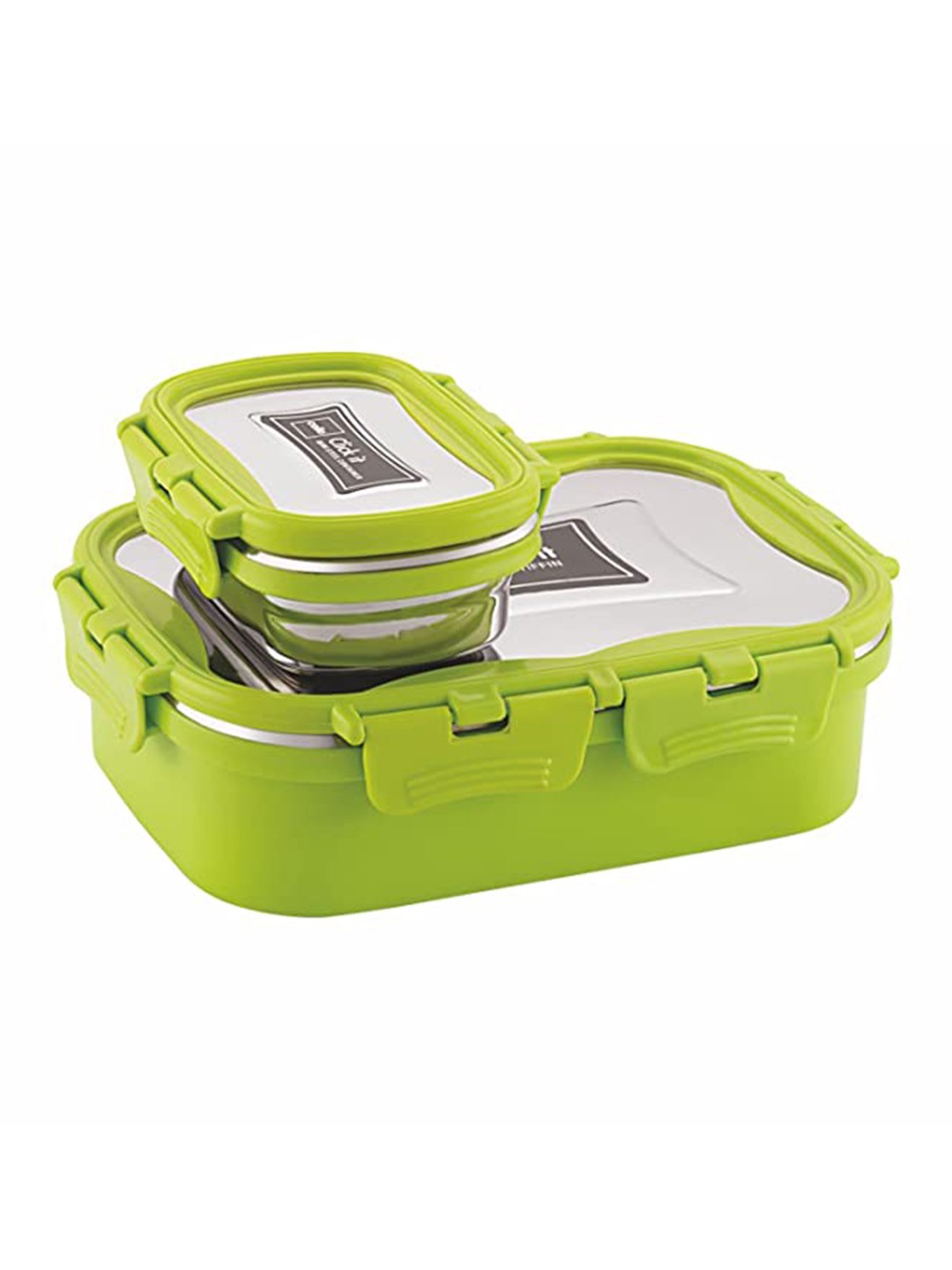 

Cello Unisex Green Solid Stainless Steel Lunch Box Kitchen Storage