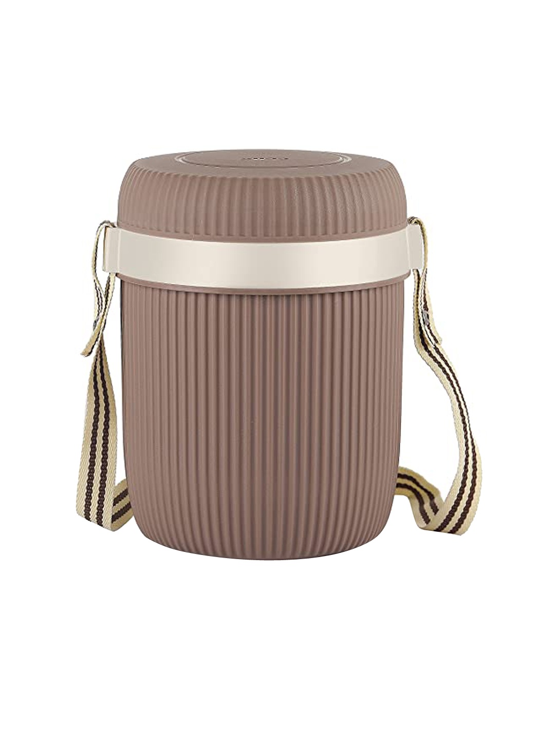 

Cello Set Of 4 Brown Wow Inner Steel Outer Plastic Insulated Lunch Box