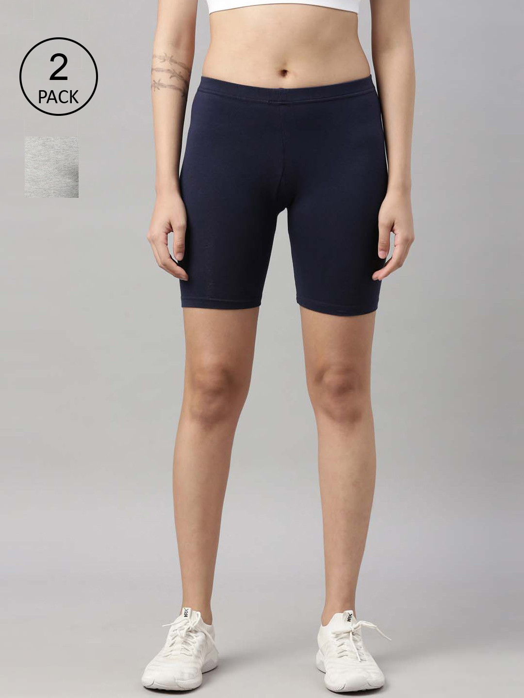 

GOLDSTROMS Women Navy Blue Cycling Sports Shorts