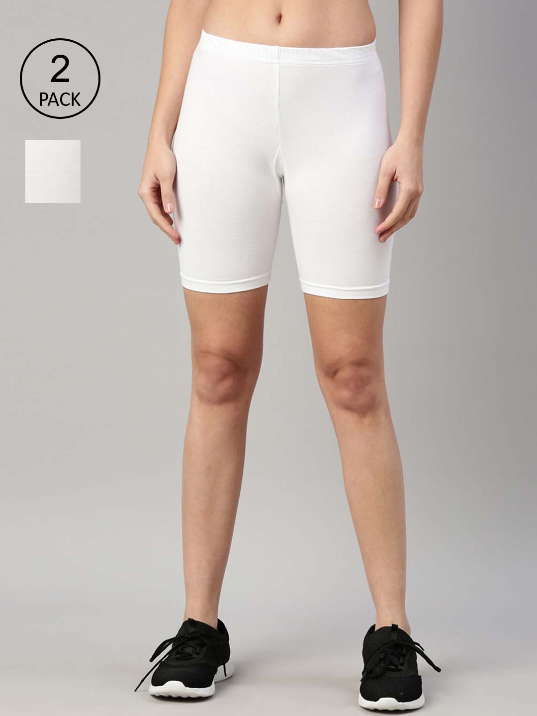 

GOLDSTROMS Women White Cycling Sports Shorts