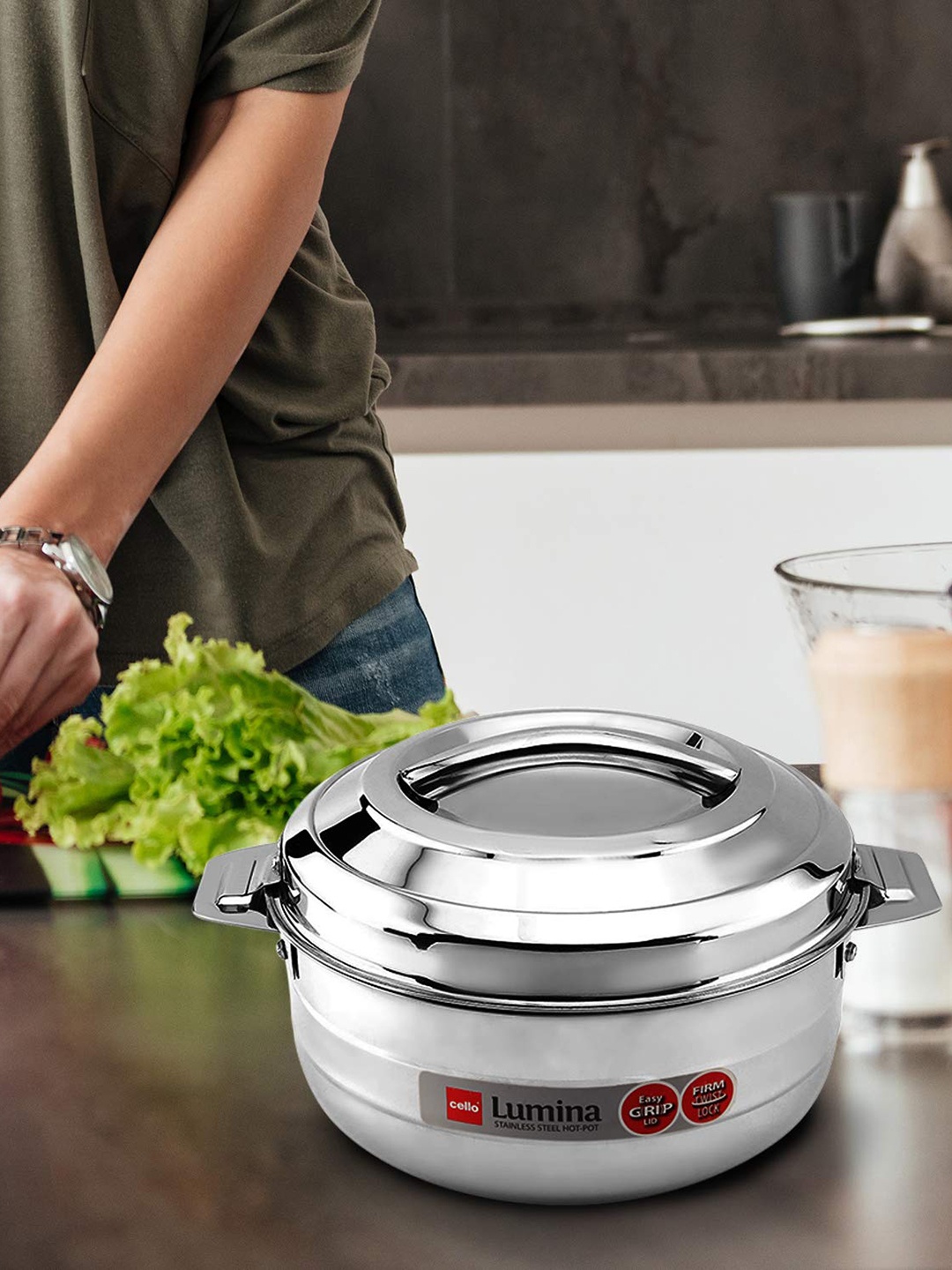 

Cello Stainless Steel Insulated Casserole- 1.5 L, Silver