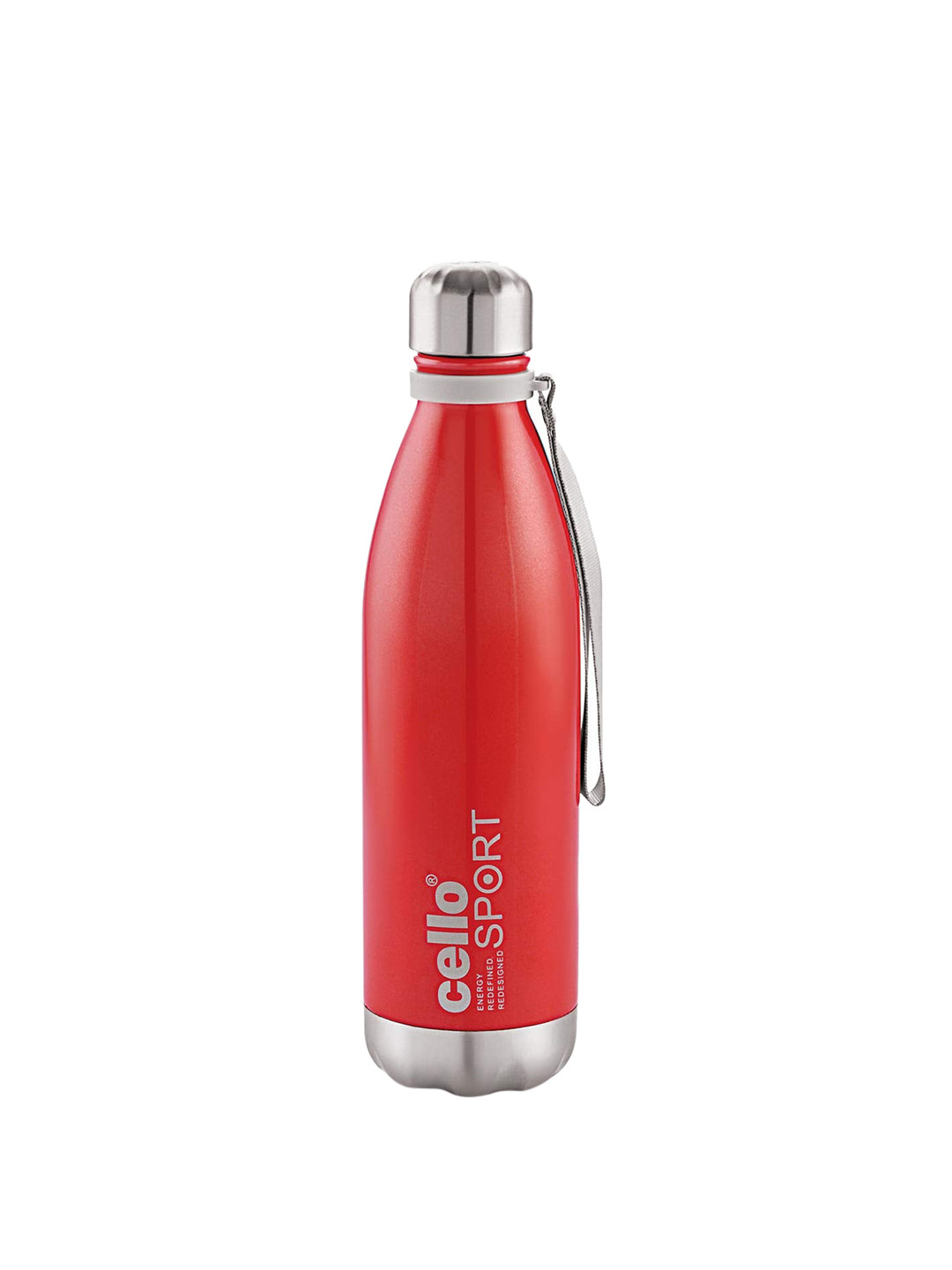 

Cello Red Solid Double wall Stainless Steel Vacuum Insulated Flask 1000 ML