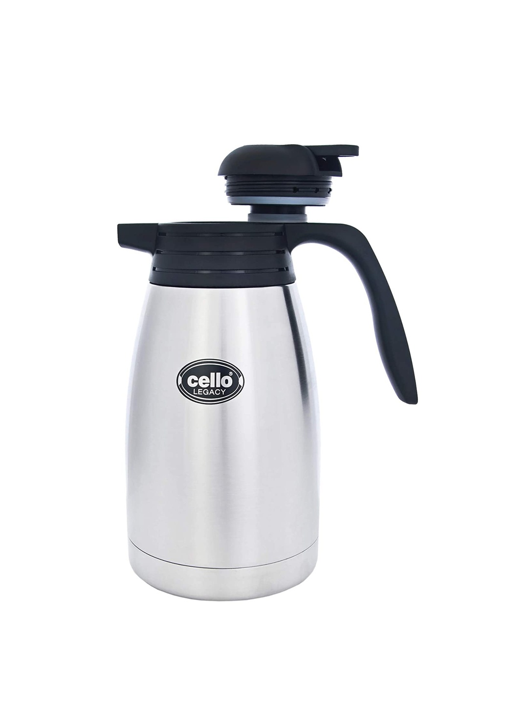 

Cello Silver & Black Solid Stainless Vacusteel Flask 2000 ML