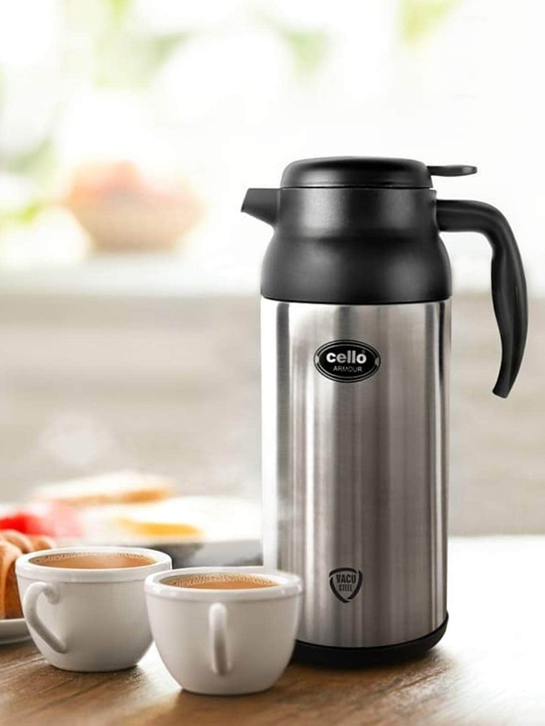 

Cello Black Solid Stainless Steel Flask 2000 ML