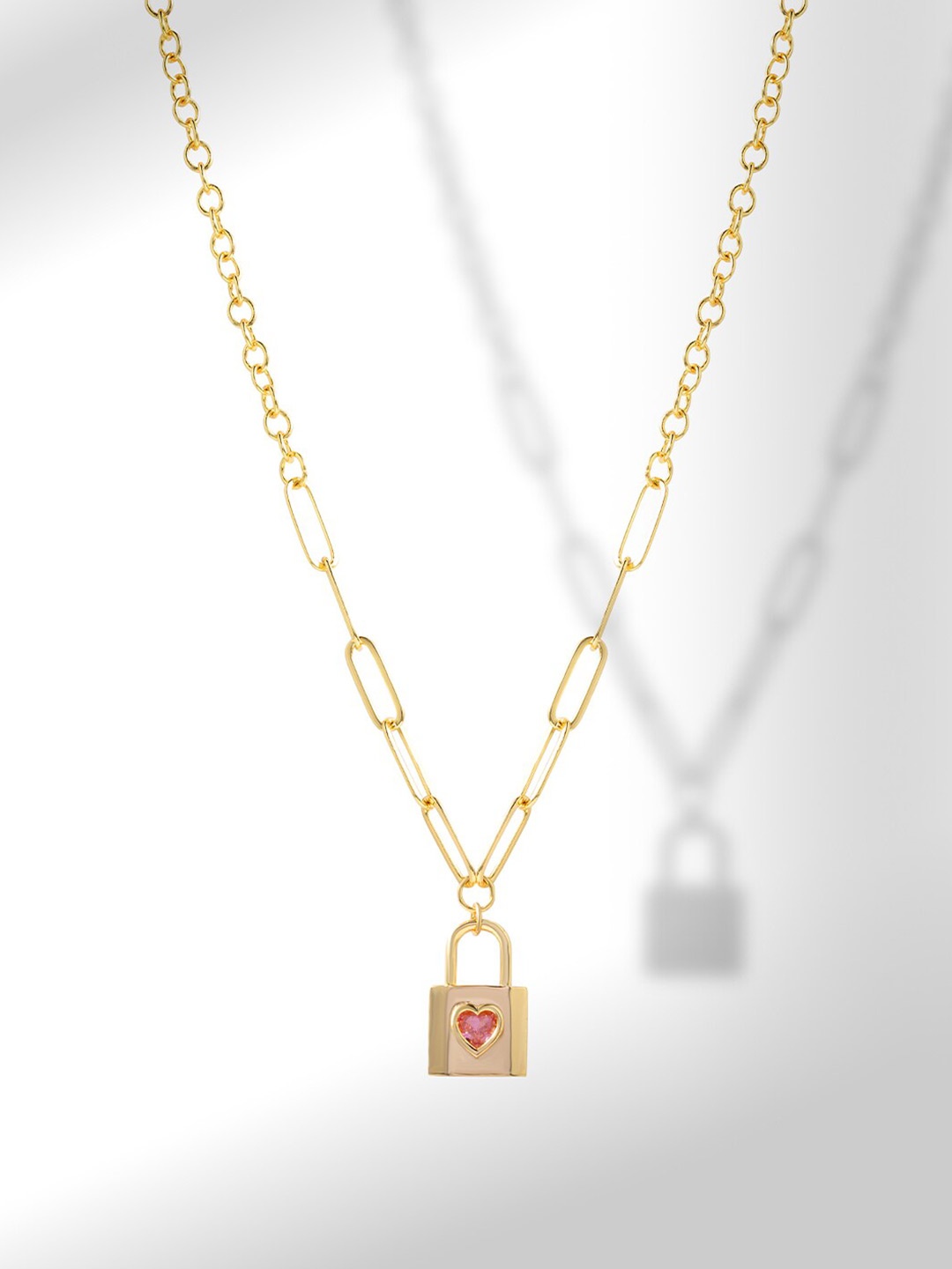 

MINUTIAE Gold-Toned & Red Brass Gold-Plated Handcrafted Necklace