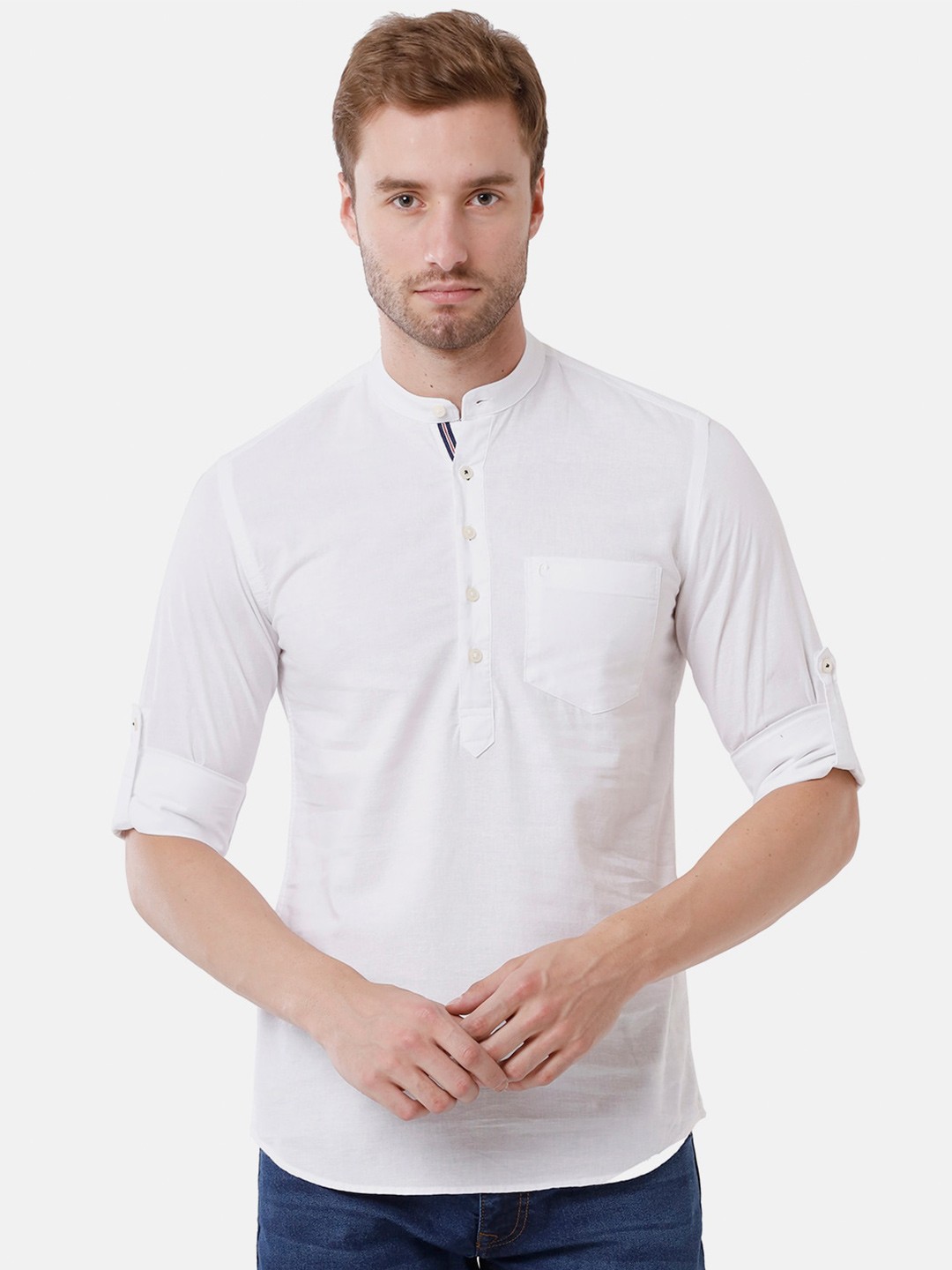 

CAVALLO by Linen Club Men White Casual Shirt