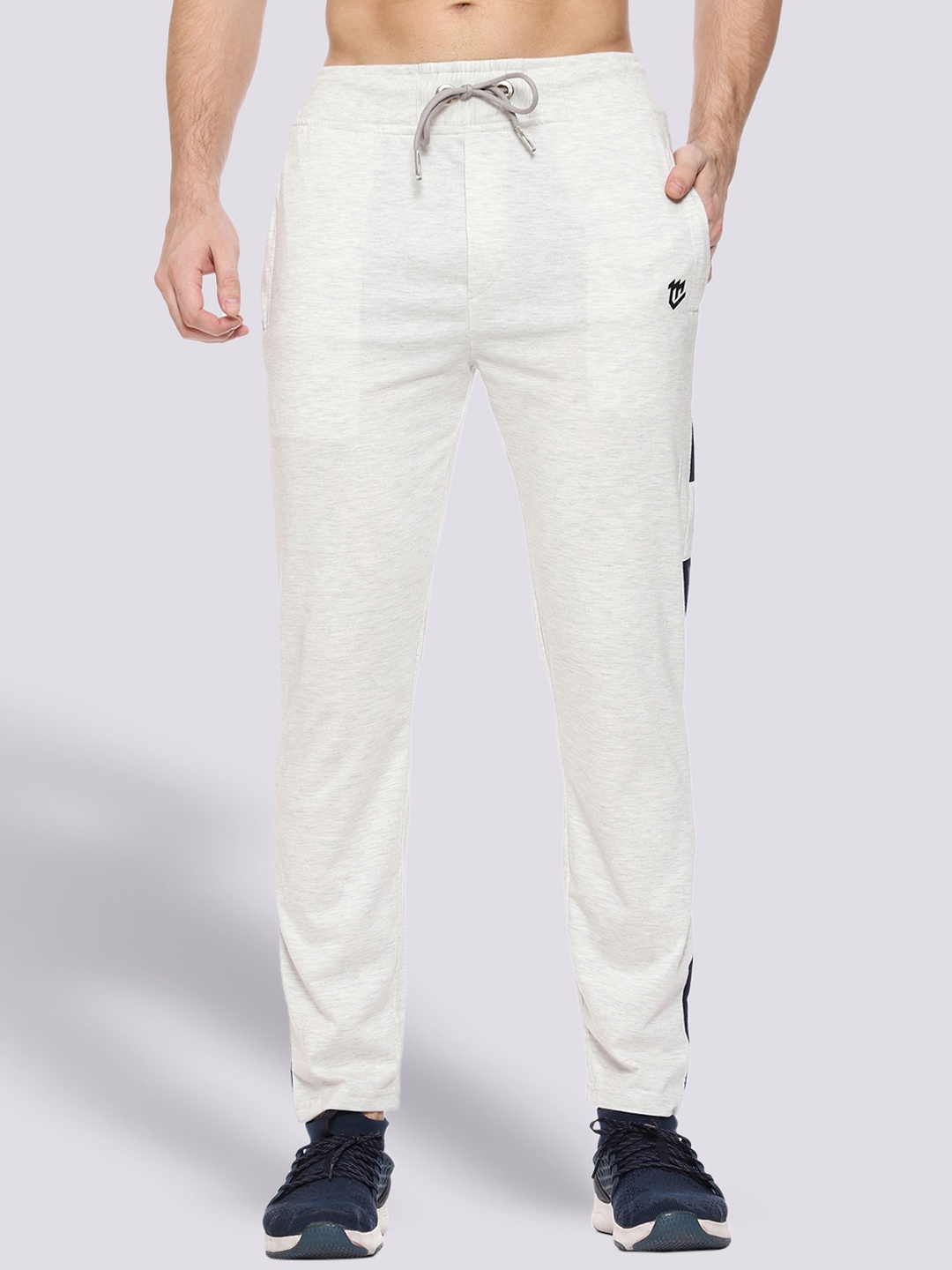 

Mark Leute Men Off White Solid Track Pants