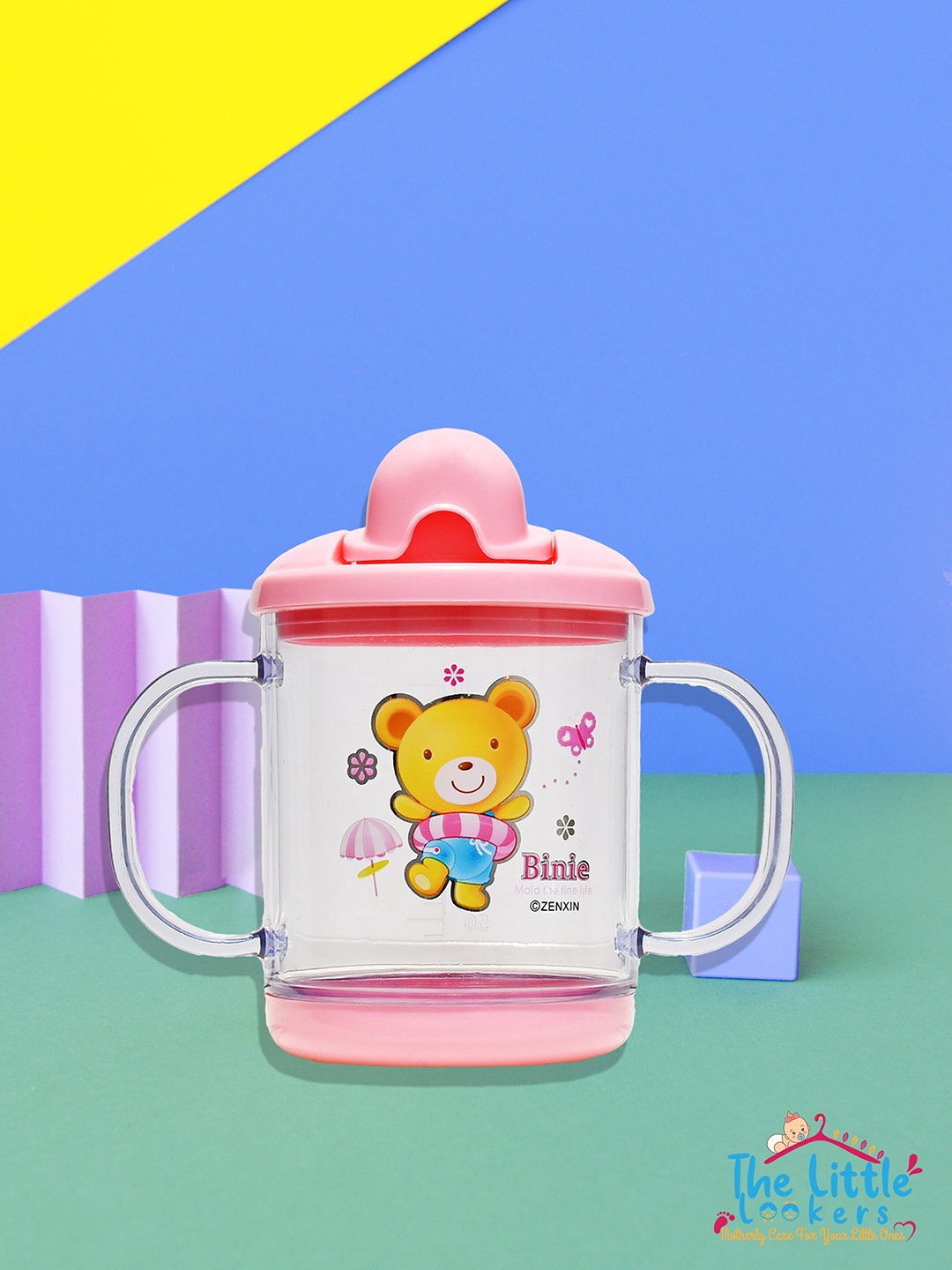 

Aujjessa Kids Pink Printed Baby Sipper