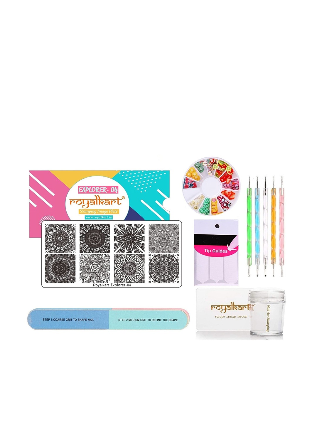 royalkart Set of 11 Nail Art Kit, Black