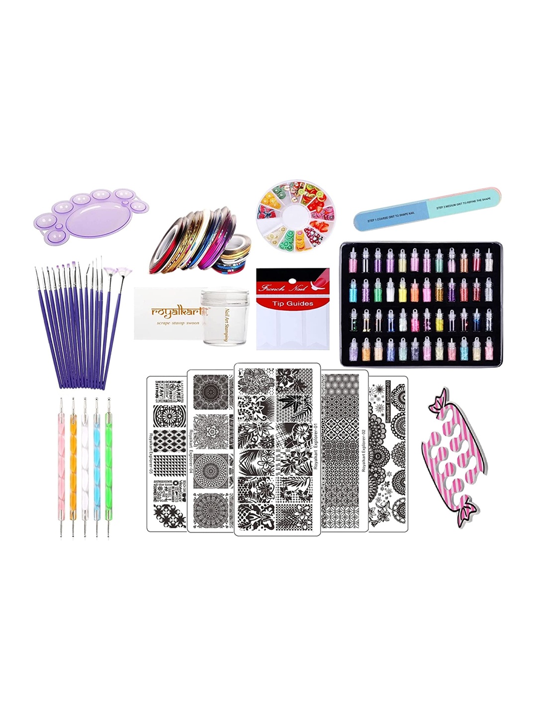 

royalkart Women Multicoloured Nail Art Kit, Multi