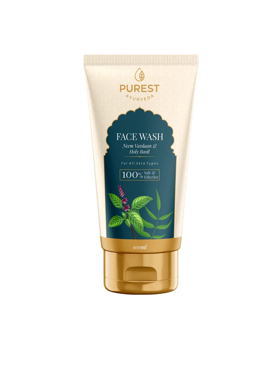 

PUREST AYURVEDA Neem Vardaan & Holy Basil Face Wash - 100 ml, Teal