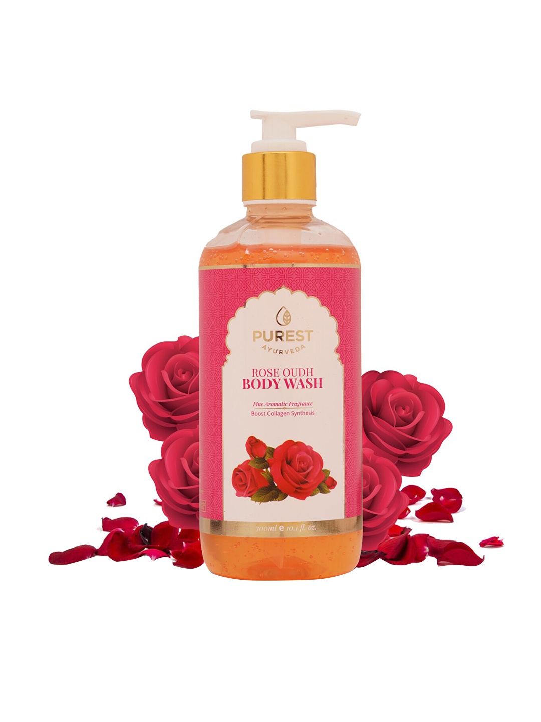 

PUREST AYURVEDA Rose Oudh Body Wash - 300 ml, Orange