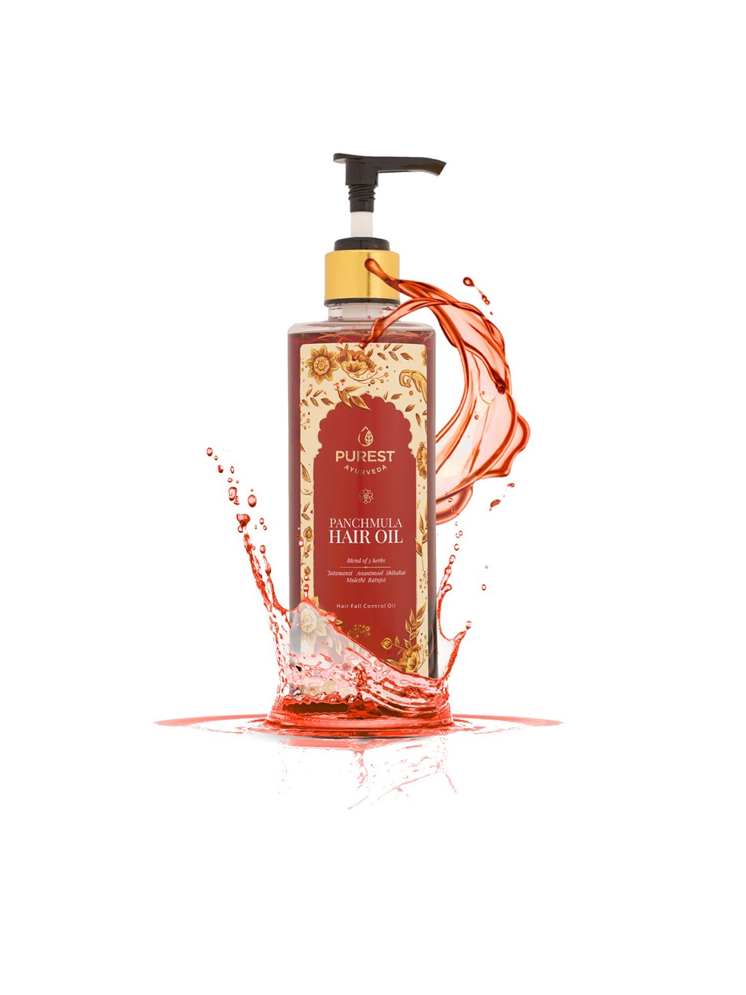 

PUREST AYURVEDA Panchmula Hair Oil - 250 ml, Red