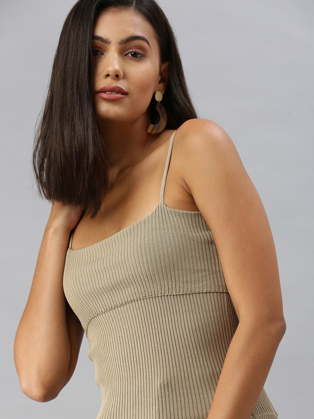 

SHOWOFF Khaki Solid Top