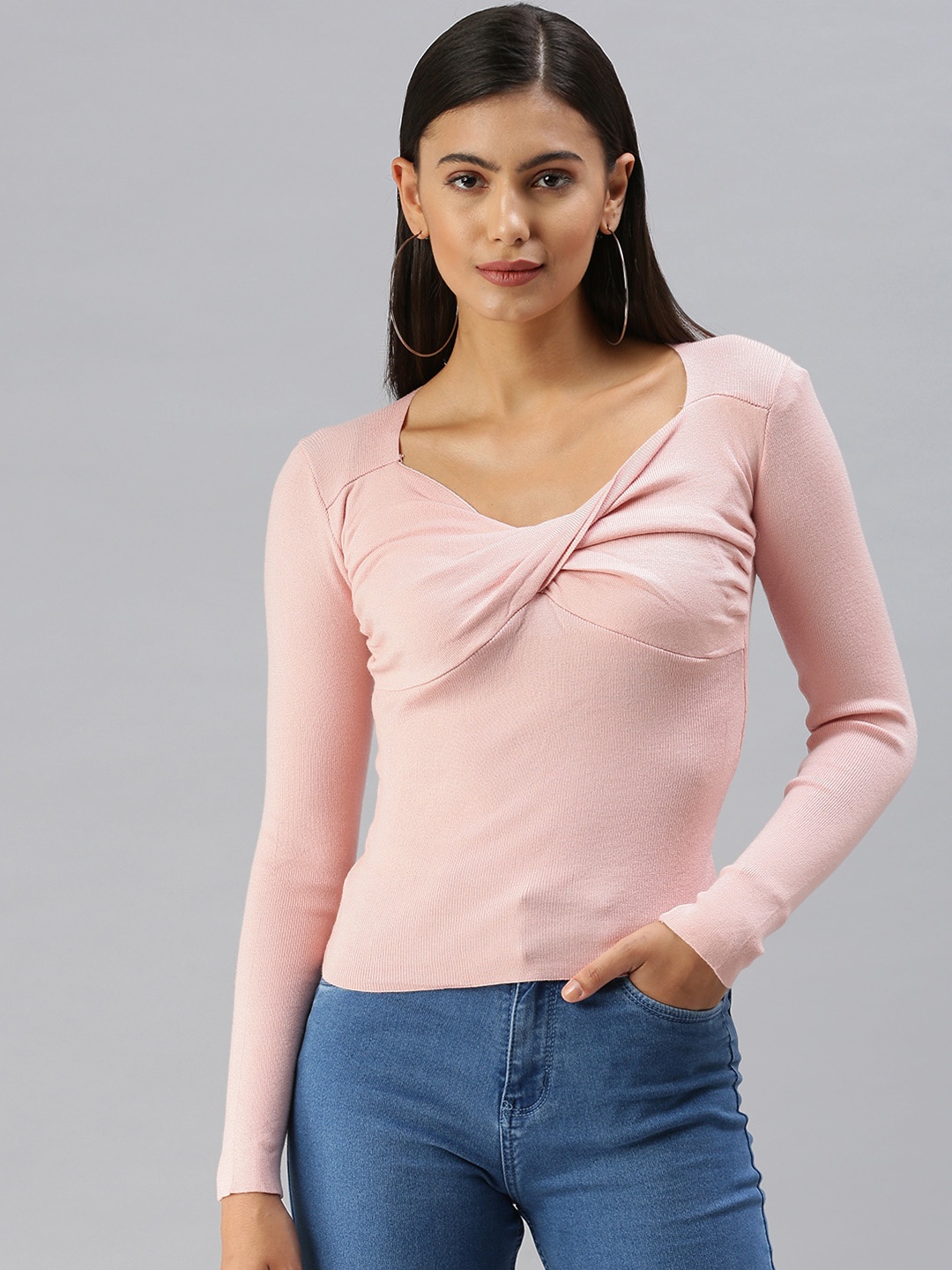 

SHOWOFF Pink Twisted Top