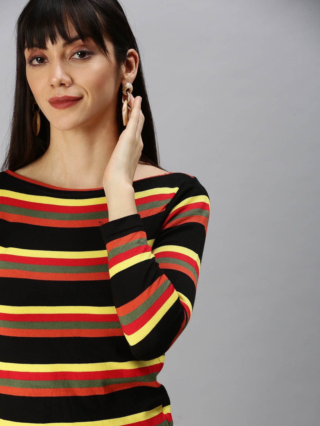 

SHOWOFF Black Striped Top