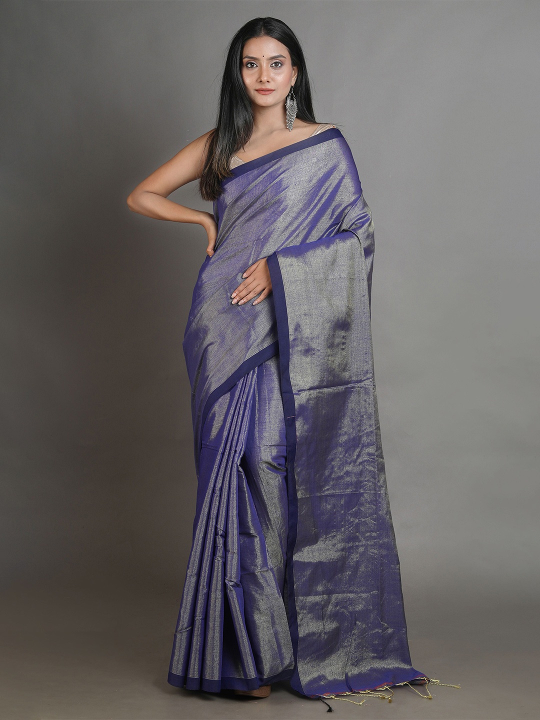 

Arhi Blue Woven Design Tissue Saree