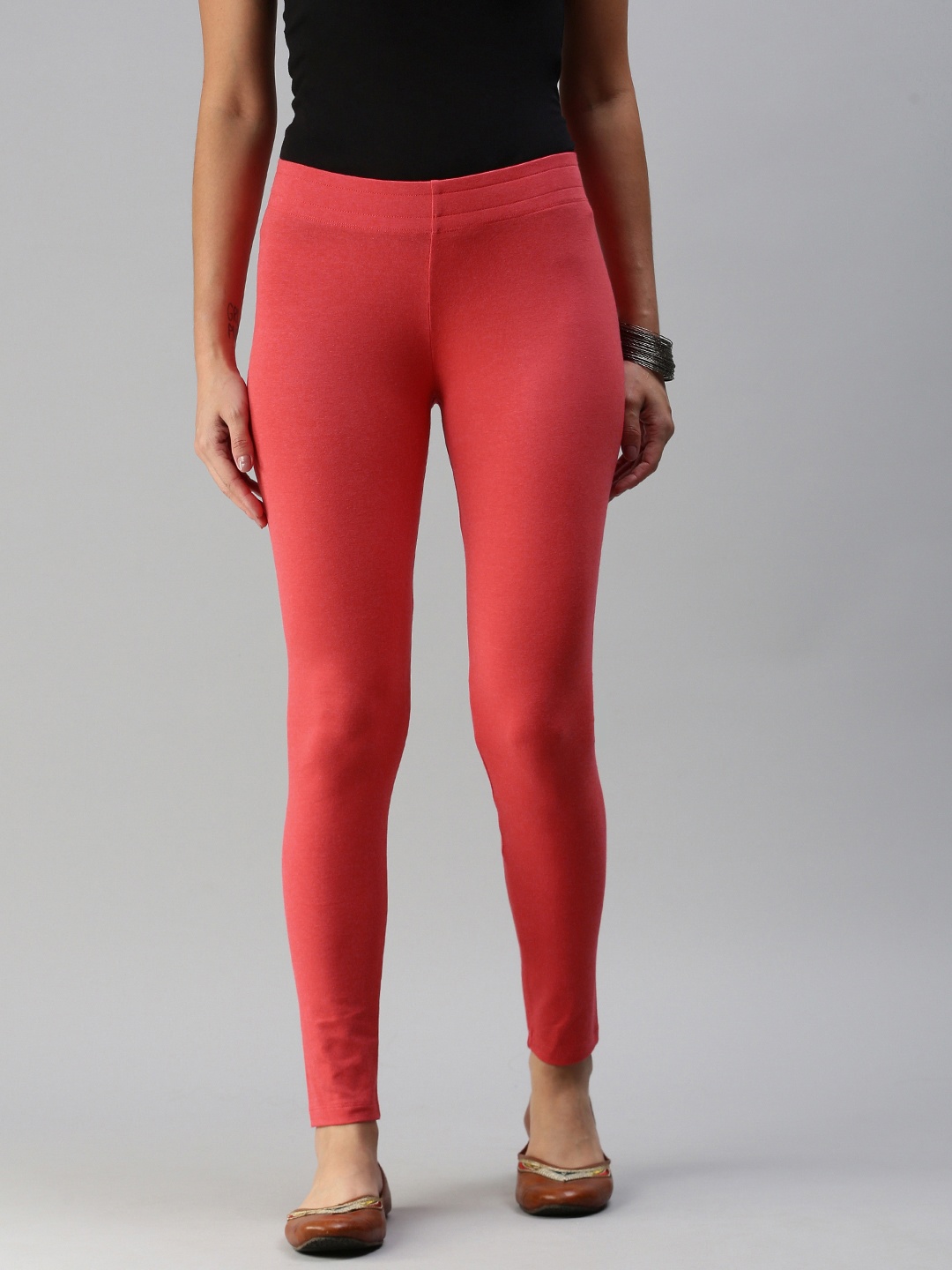 

Huetrap Pink Ankle-Length Leggings