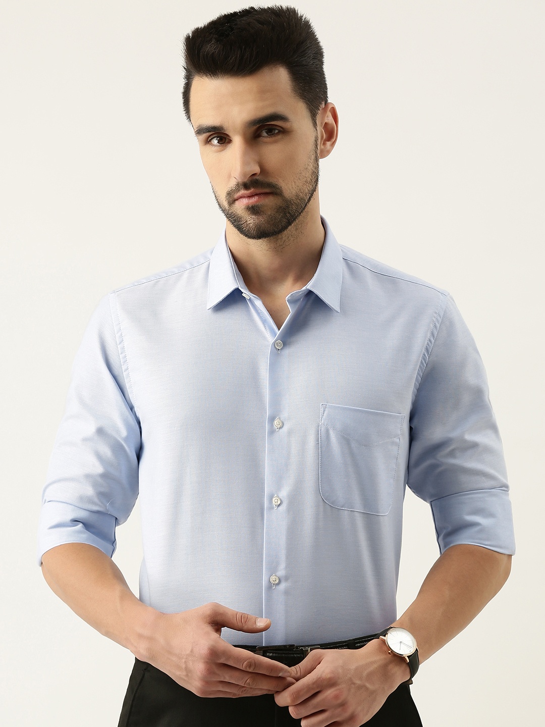 

Peter England Men Blue Slim Fit Formal Shirt