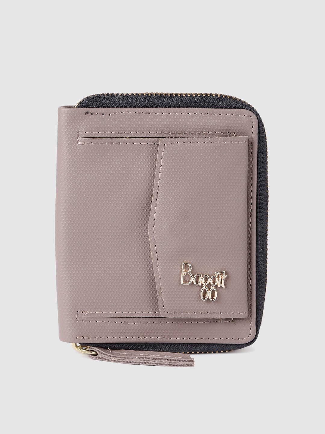 

Baggit Women Mauve Textured Zip Around Wallet