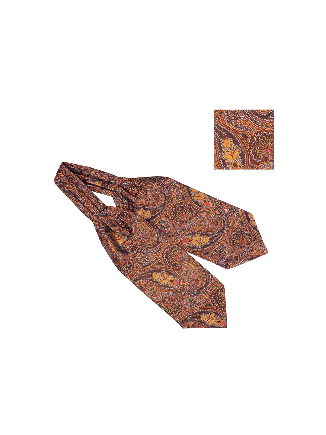 

The Tie Hub Men Orange Paisley Printed Formal Accessory Gift Set