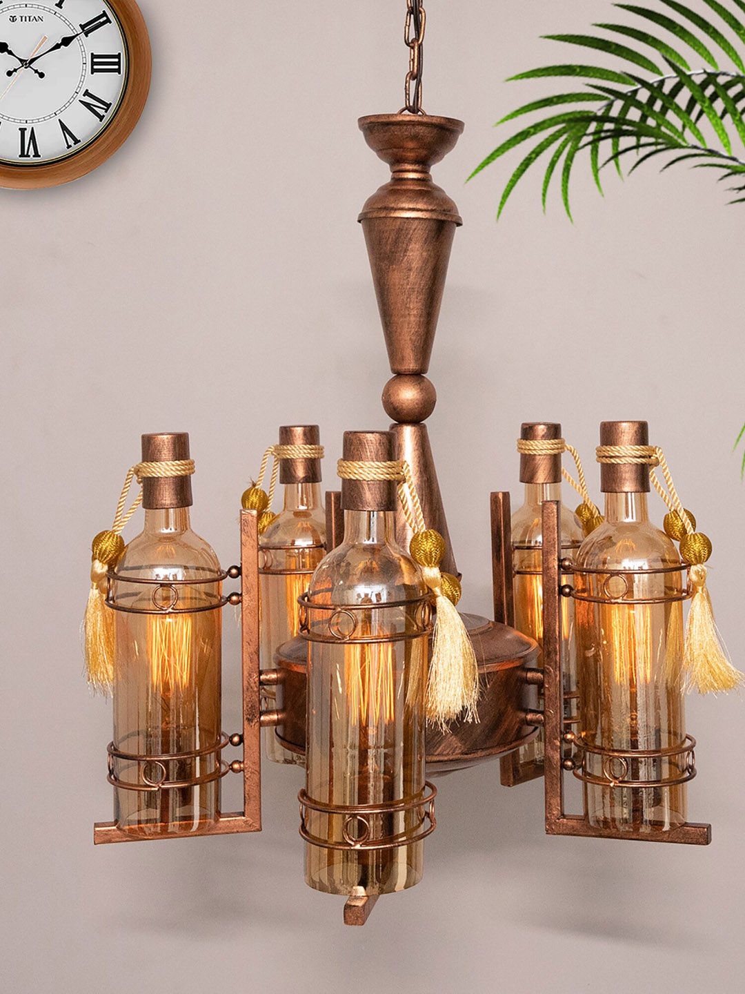 

Homesake Copper-Toned 5-Light Antique Edison Ceiling Lamp