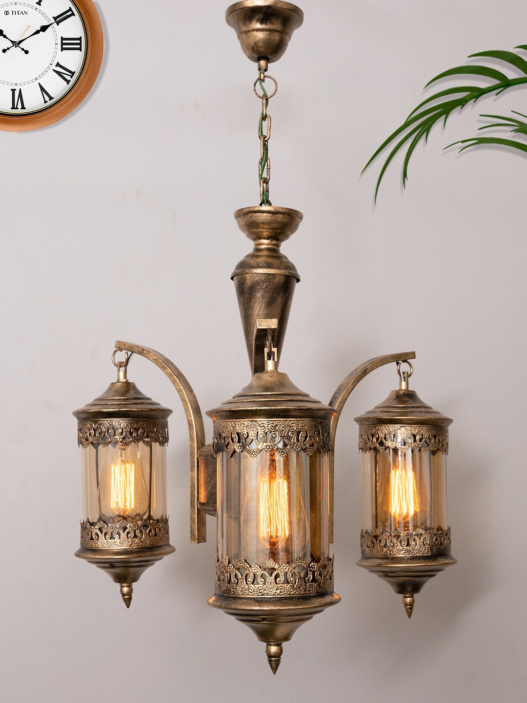 

Homesake Gold-Toned Antique Bronze Vintage Chandelier Ceiling Lamp