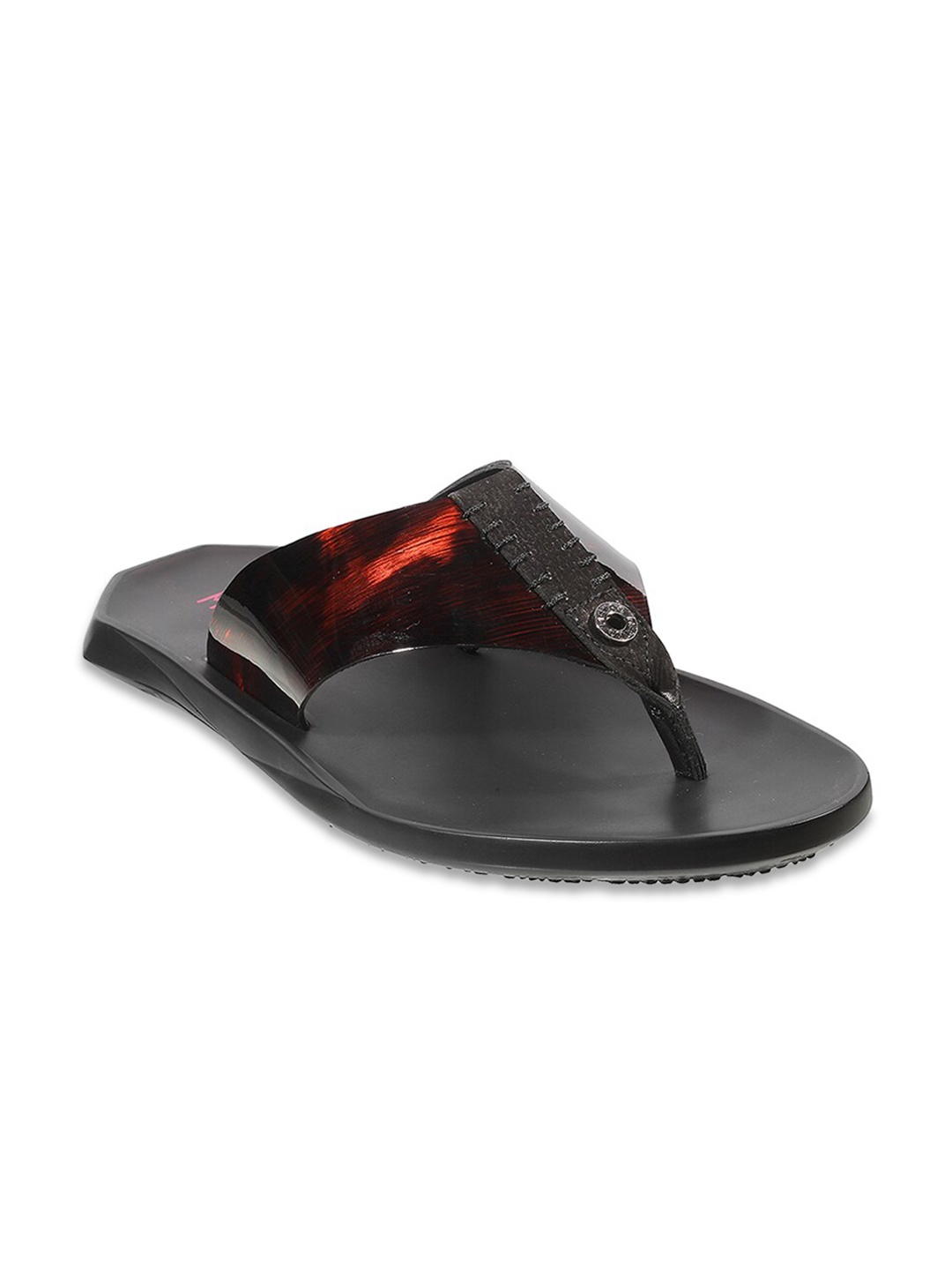 

Metro Men Maroon Leather Comfort Sandals