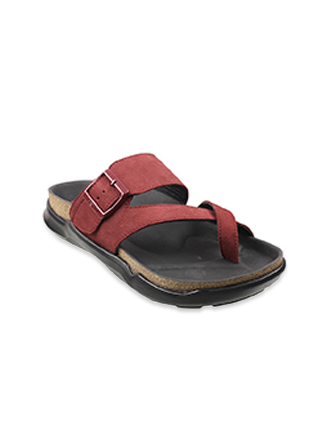 

Metro Men Maroon & Black Suede Comfort Sandals