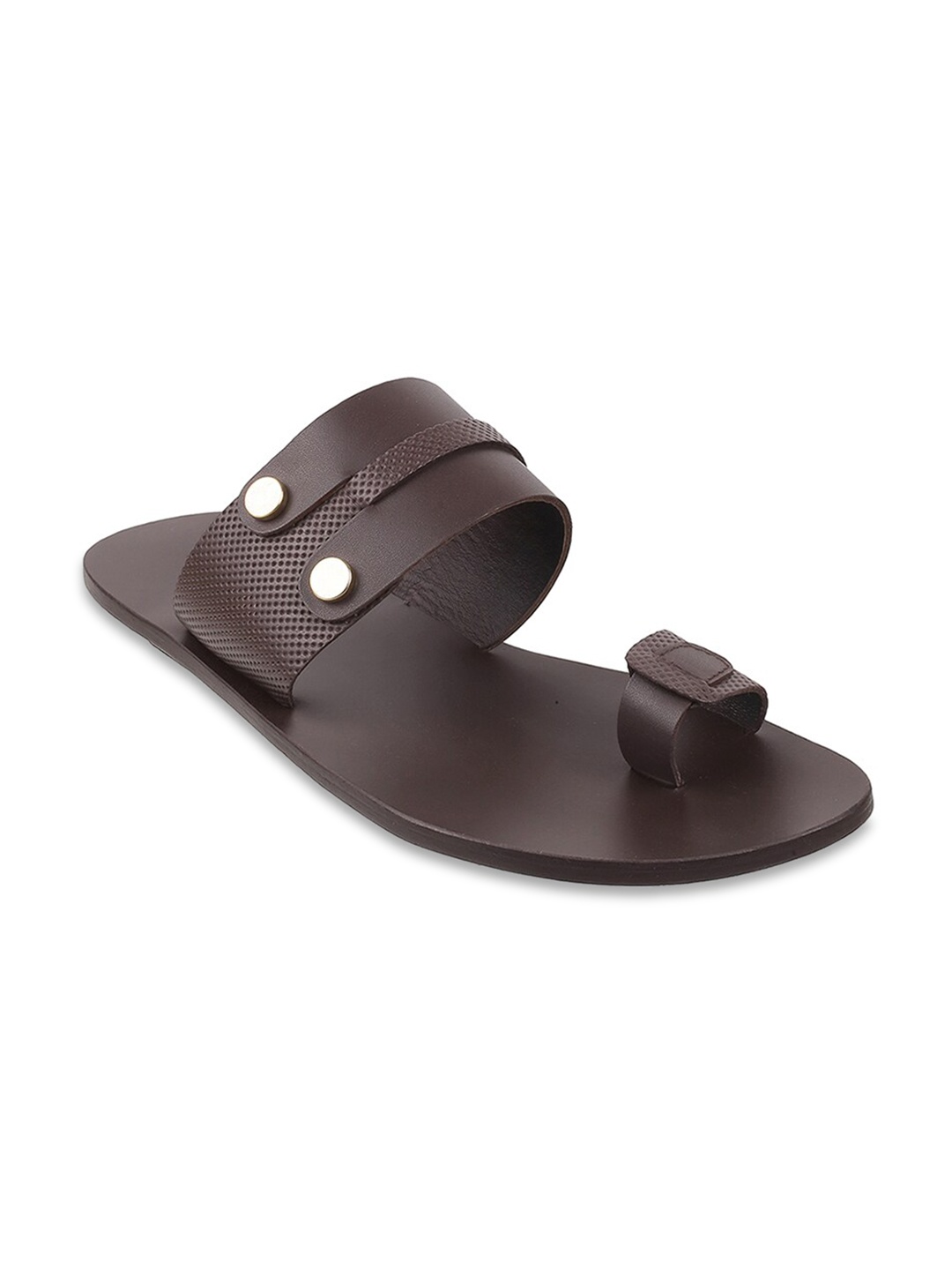 

Metro Men Brown Leather Comfort Sandals