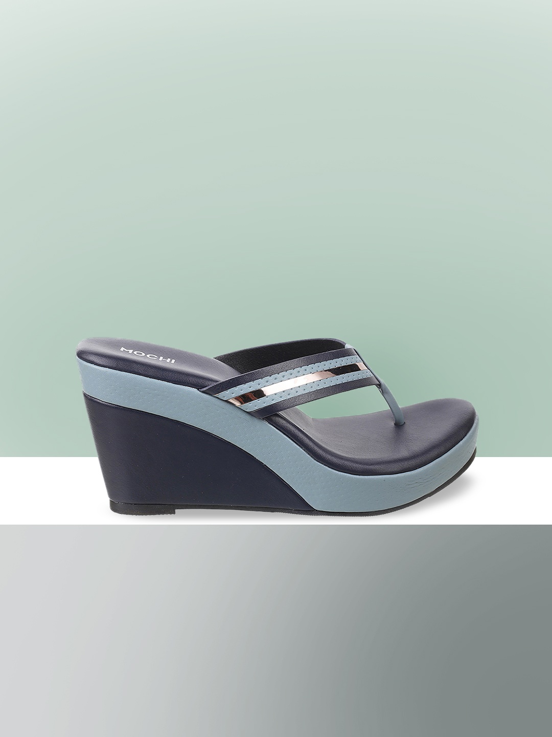 

Mochi Blue Wedge Sandals