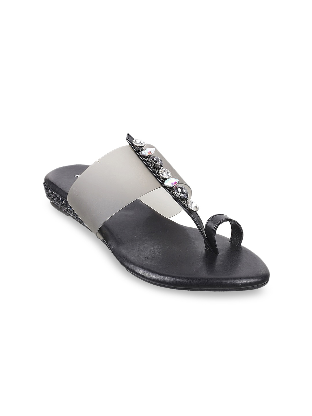 

Mochi Women Black One Toe Flats