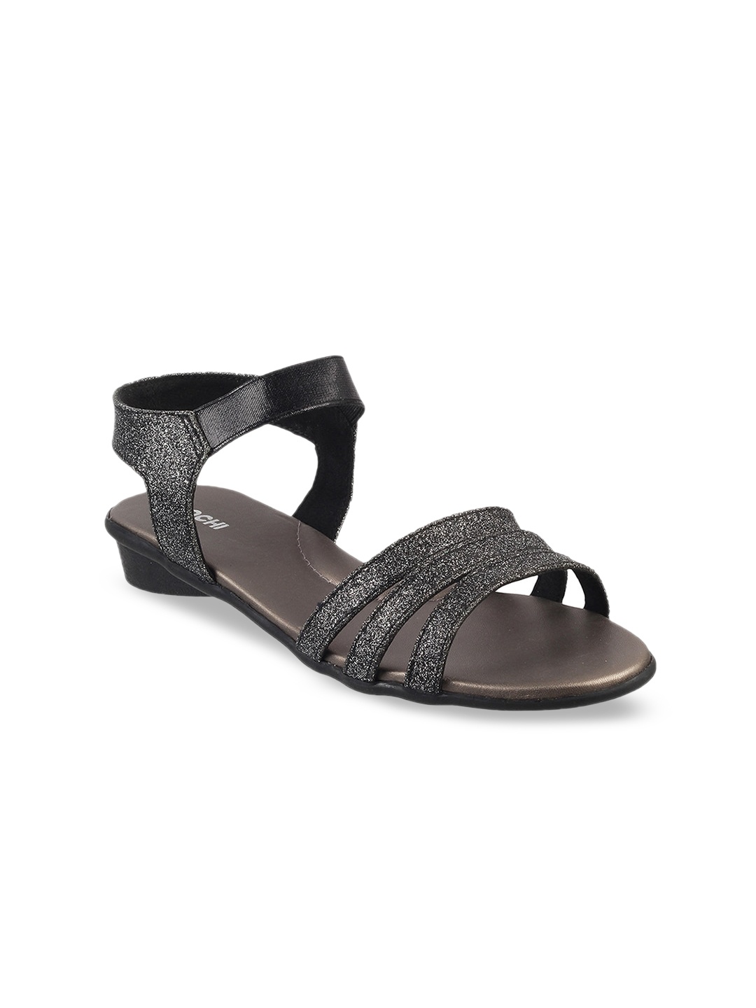 

Mochi Women Grey Open Toe Flats