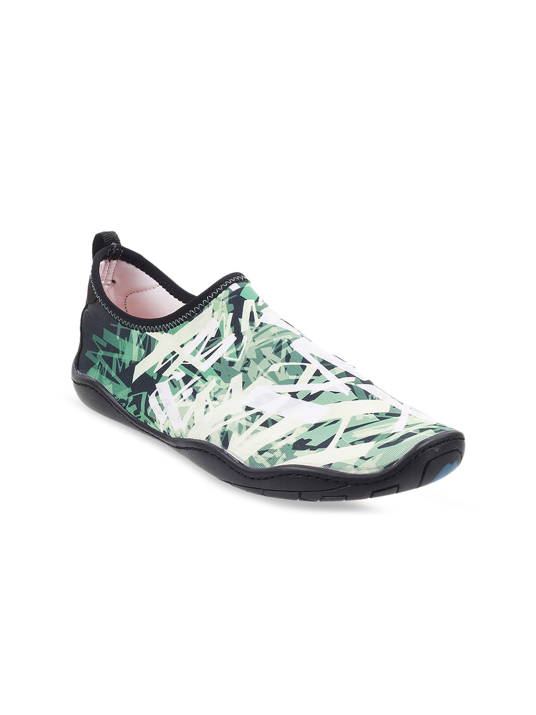 

Mochi Women Green Printed Oxfords