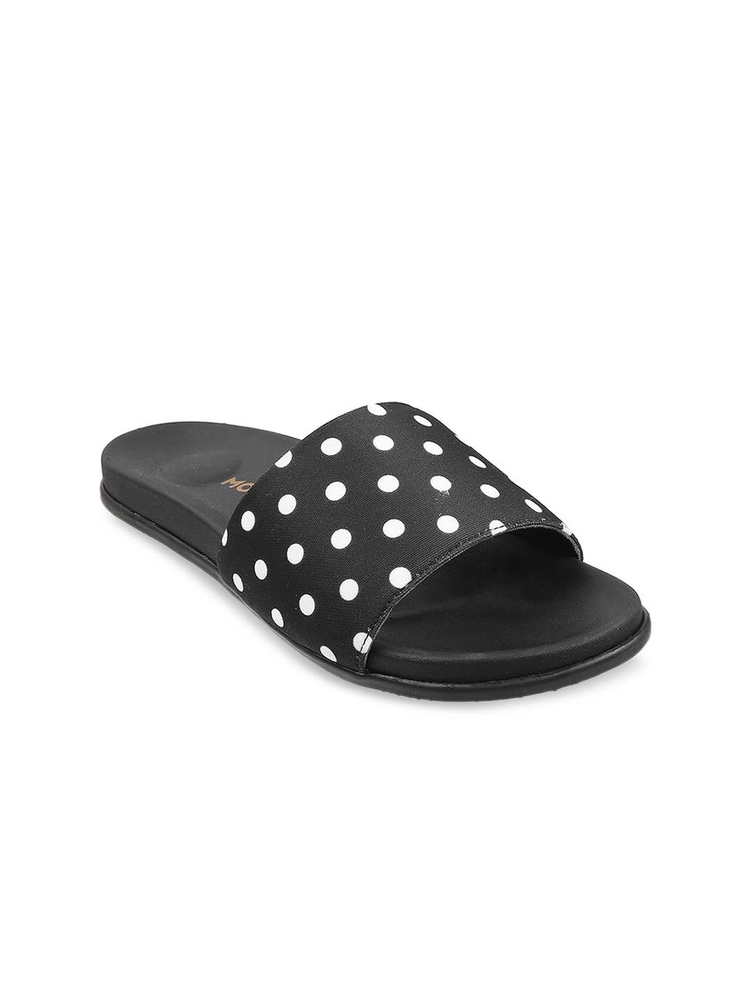 

Mochi Women Black Printed Open Toe Flats