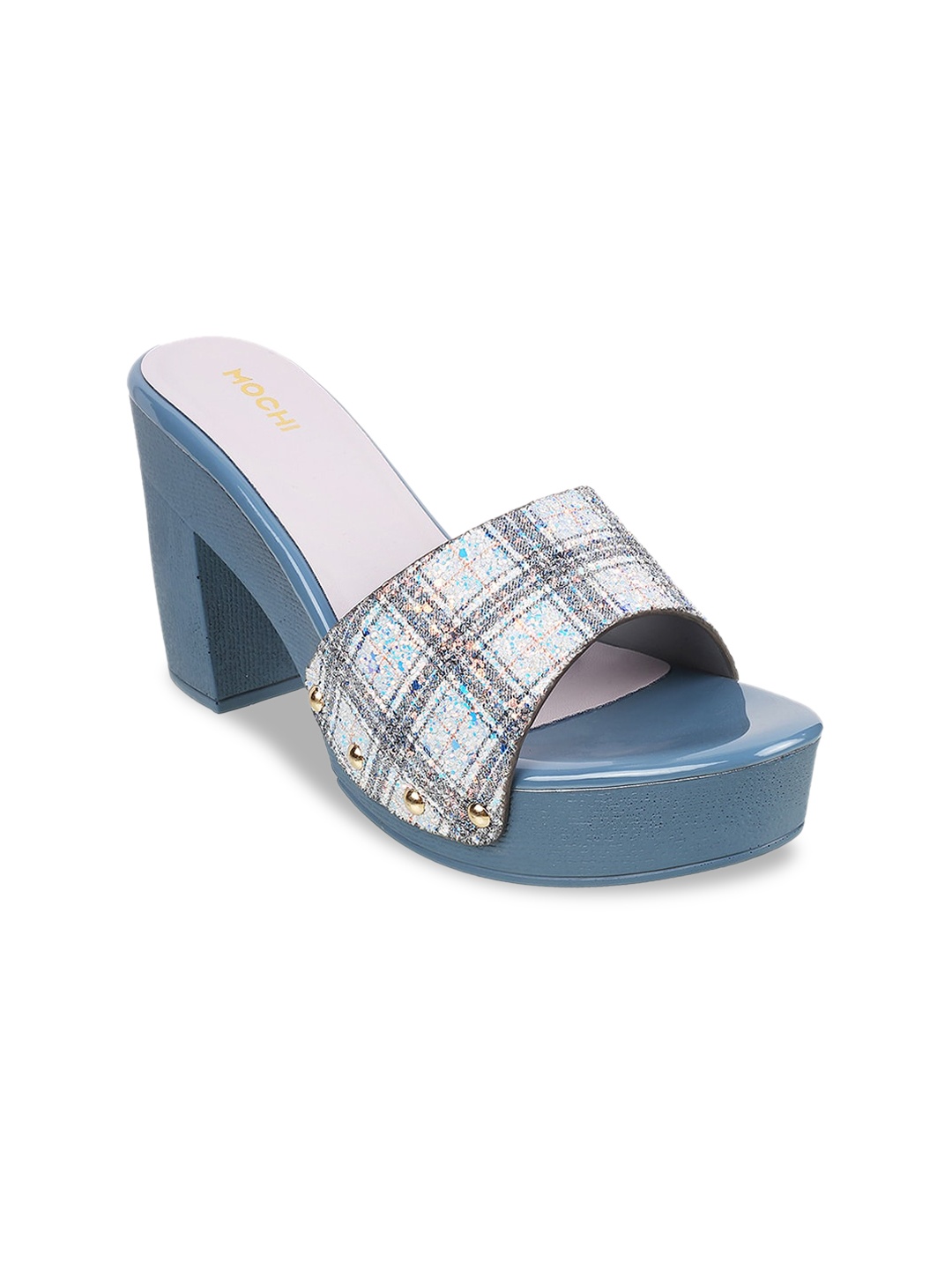 

Mochi Grey Printed Platform Mules