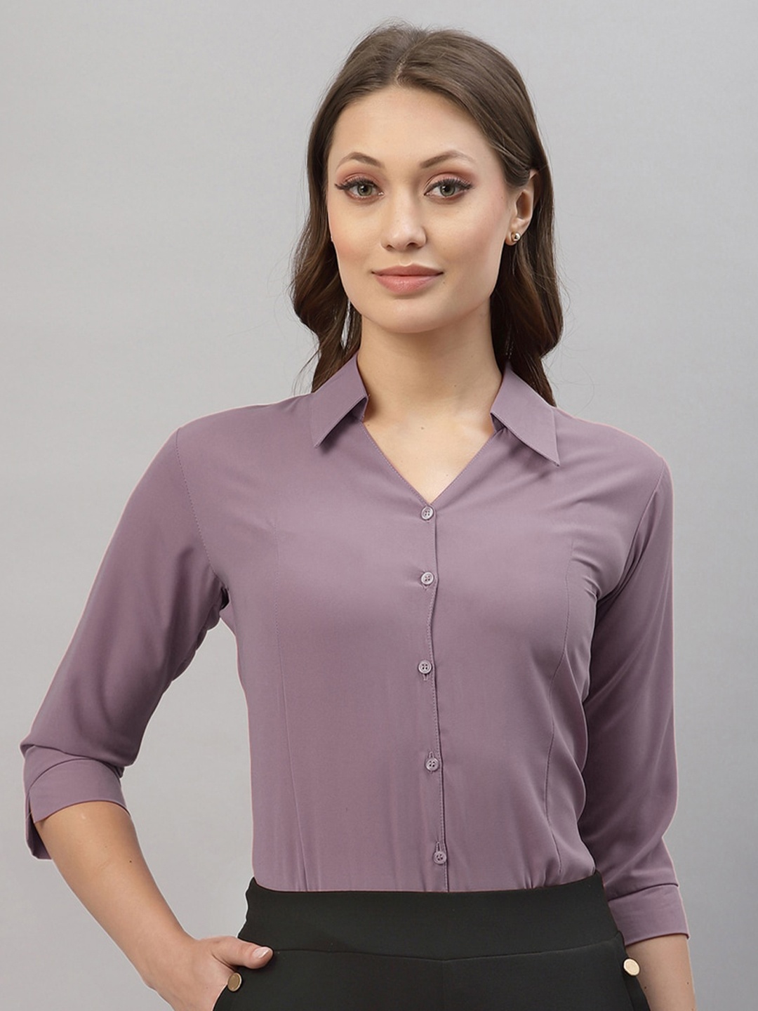 

Selvia Lavender Shirt Style Top