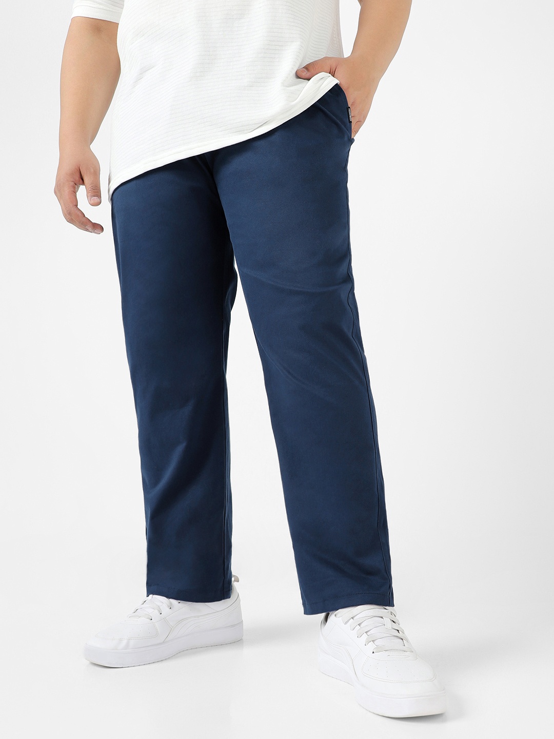 

Urbano Plus Men Blue Chinos Trousers