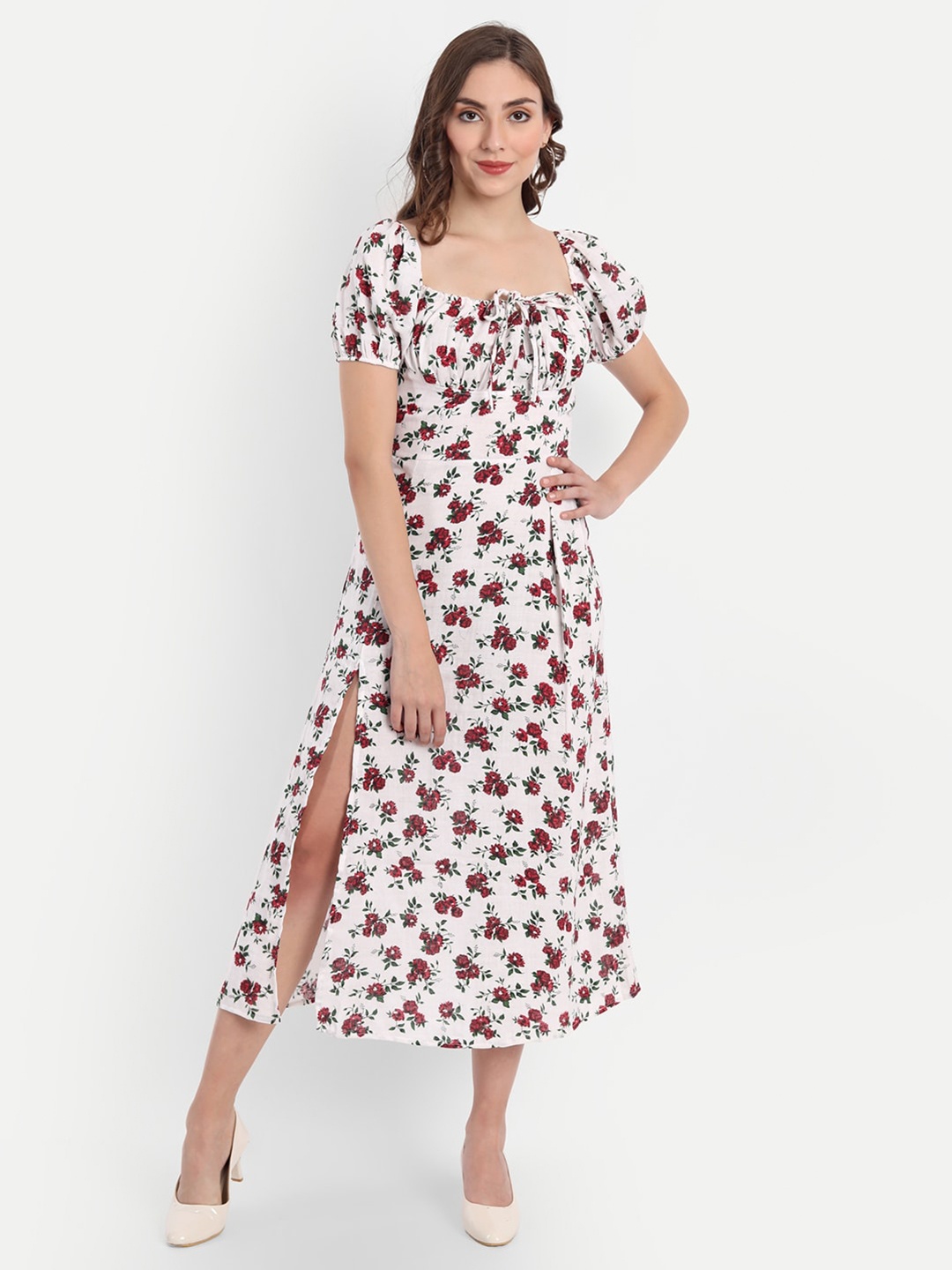 

Emprall Multicoloured Floral Midi Dress, Multi