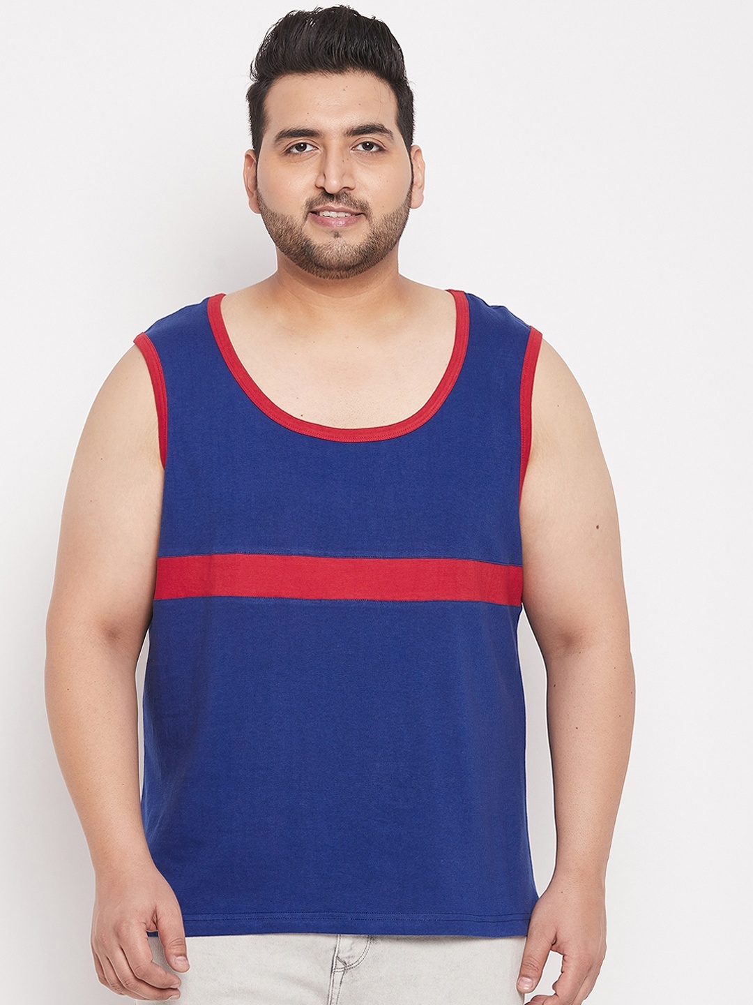 

bigbanana Blue Men Plus Size Colorblocked Innerwear Vest