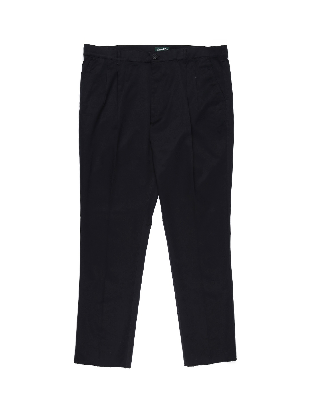 

ColorPlus Men Black Custom Fit Double Pleat Chinos
