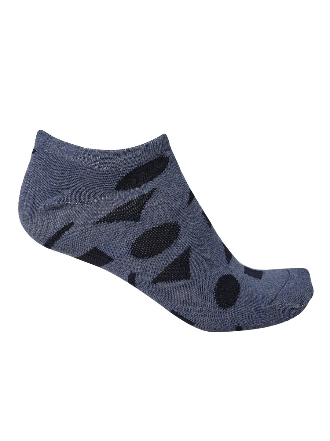 

FOREVER 21 Women Blue & Black Patterned Ankle-Length Socks