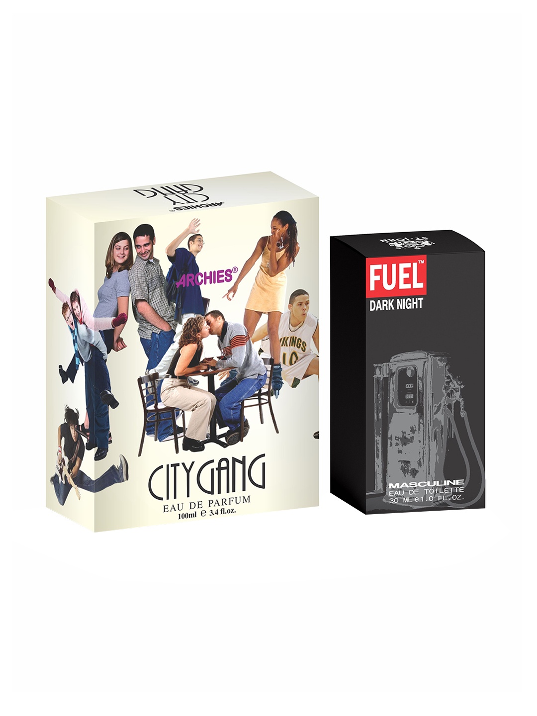 

VI-JOHN Archies City Gang 100 ml and Fuel Dark Night Perfume 30 ml, Multi