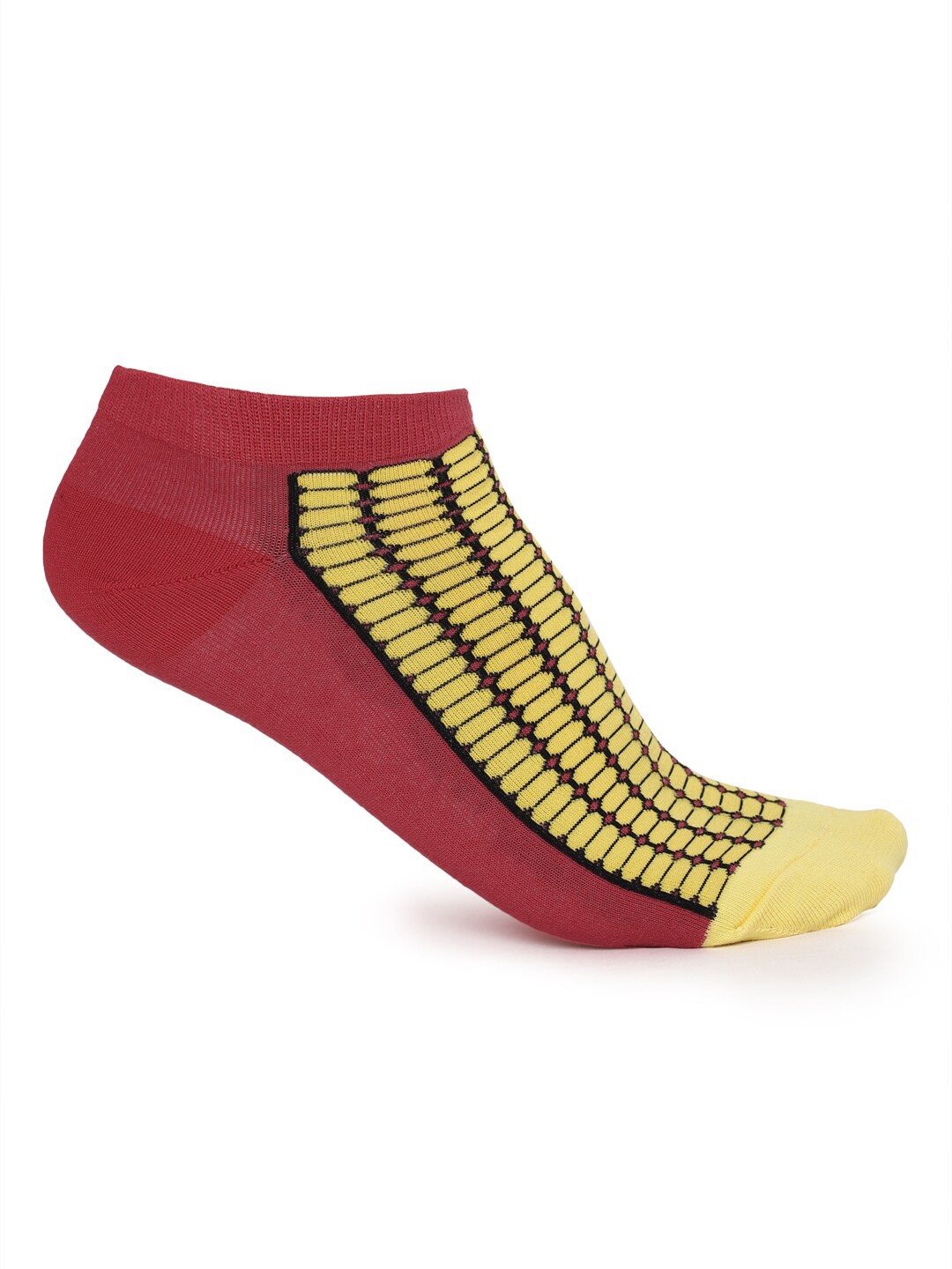 

FOREVER 21 Men Set of 3 Multicolor printed ankle length cotton socks, Multi