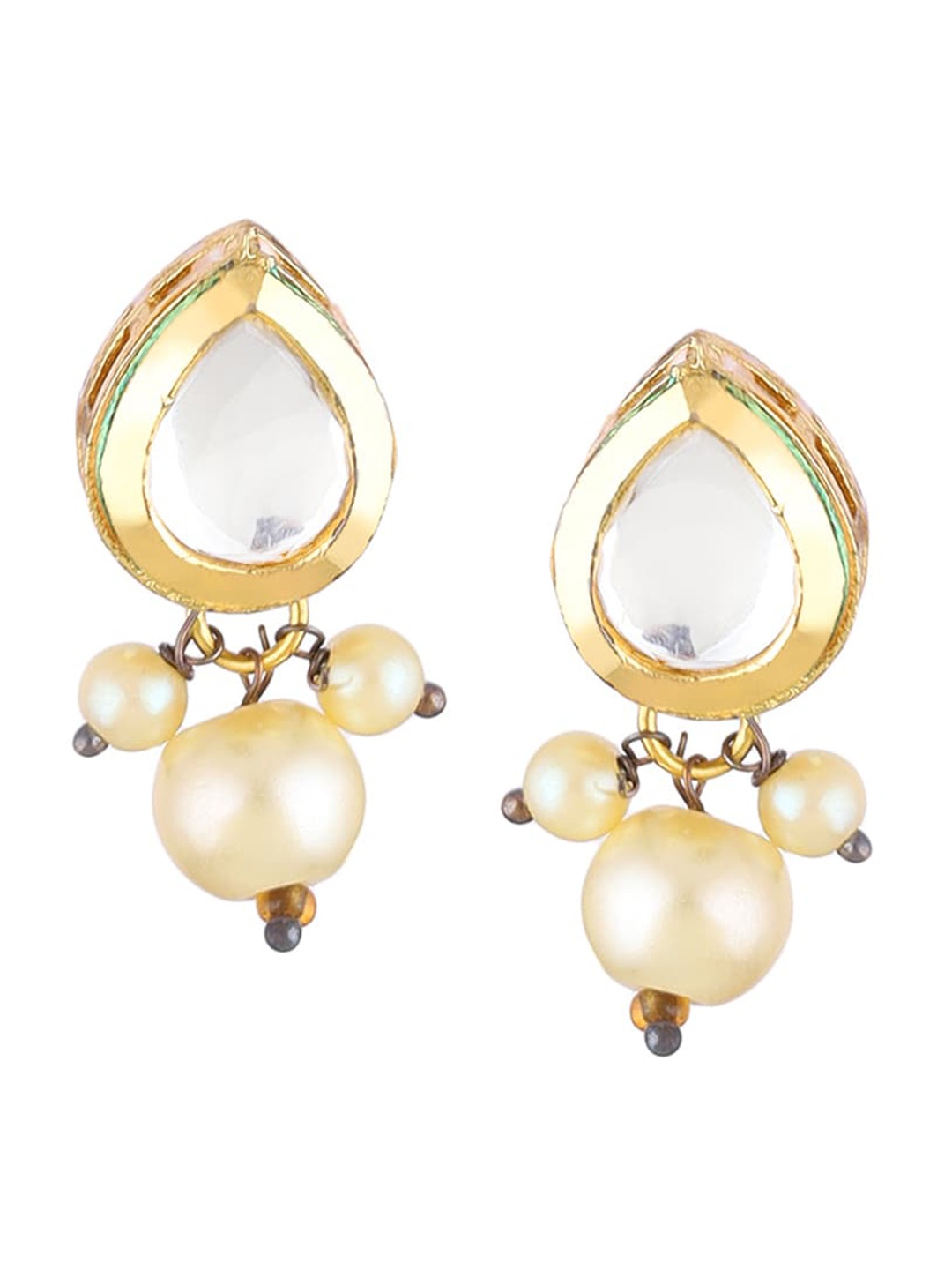 

Runjhun Gold-Toned Contemporary Studs Earrings